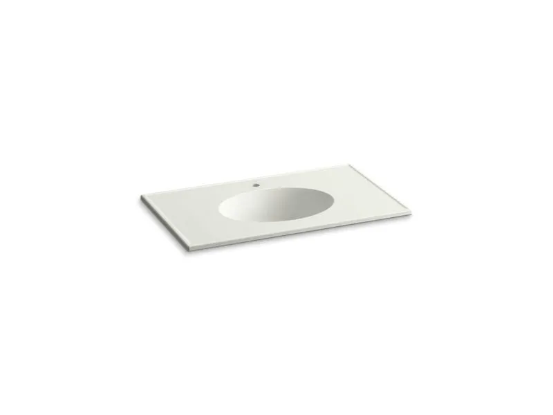 KOHLER K-2798-1 Ceramic/Impressions 37" oval vanity-top bathroom sink with single faucet hole