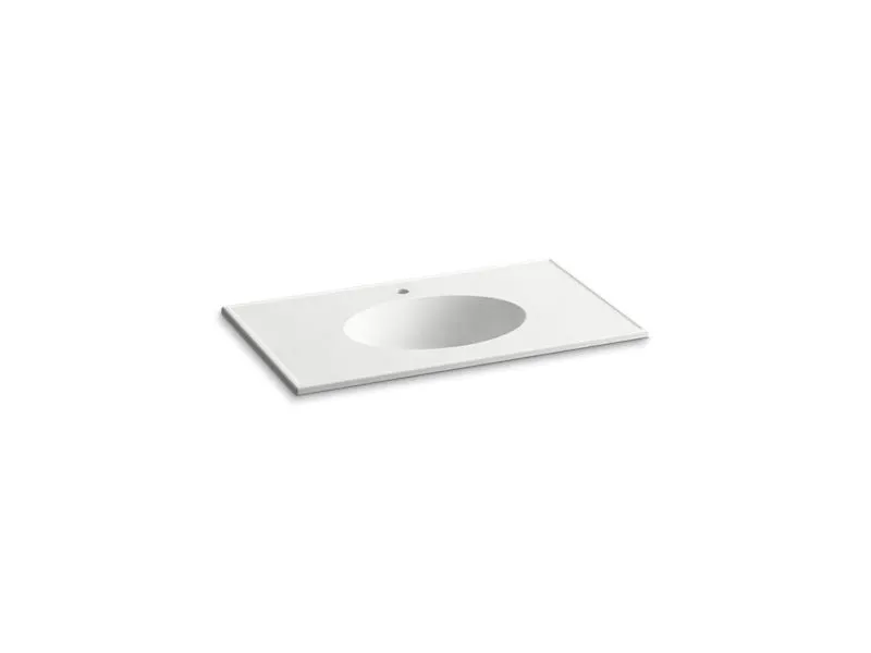 KOHLER K-2798-1 Ceramic/Impressions 37" oval vanity-top bathroom sink with single faucet hole