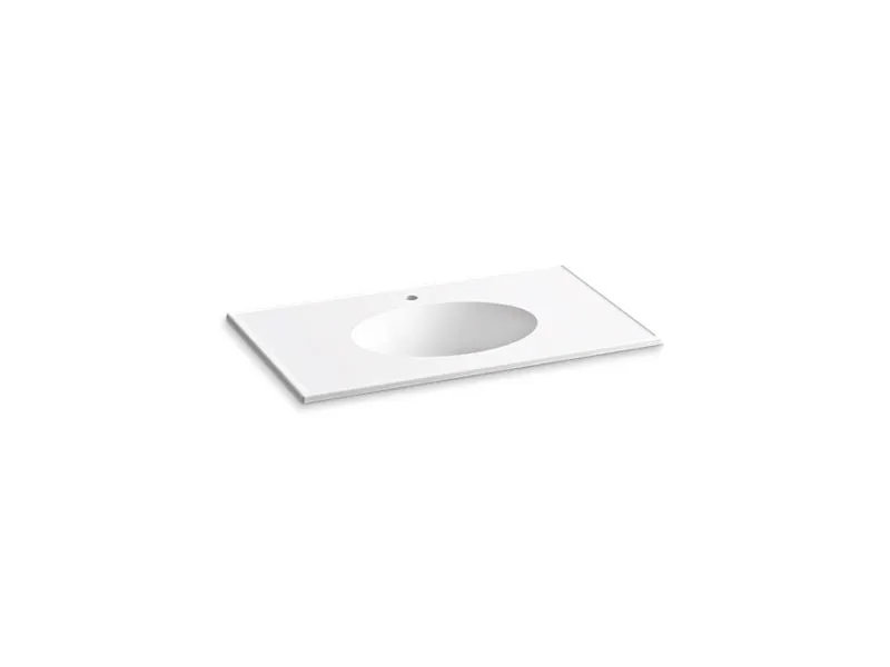 KOHLER K-2798-1 Ceramic/Impressions 37" oval vanity-top bathroom sink with single faucet hole