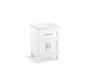 KOHLER K-28379-ASB Quo 24" bathroom vanity cabinet with sink and quartz top