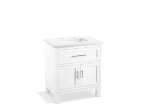 KOHLER K-28380-ASB Quo 30" bathroom vanity cabinet with sink and quartz top