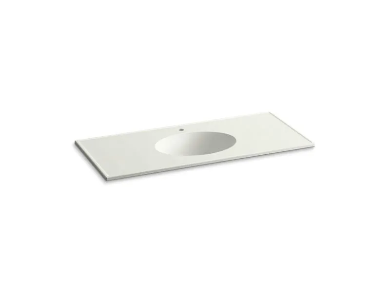 KOHLER K-2891-1 Ceramic/Impressions 49" oval vanity-top bathroom sink with single faucet hole