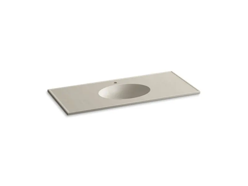 KOHLER K-2891-1 Ceramic/Impressions 49" oval vanity-top bathroom sink with single faucet hole