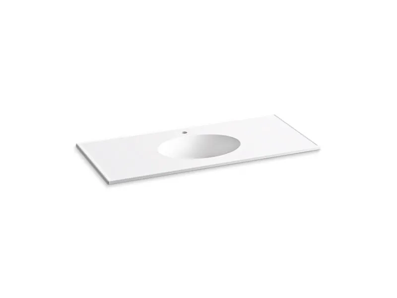 KOHLER K-2891-1 Ceramic/Impressions 49" oval vanity-top bathroom sink with single faucet hole