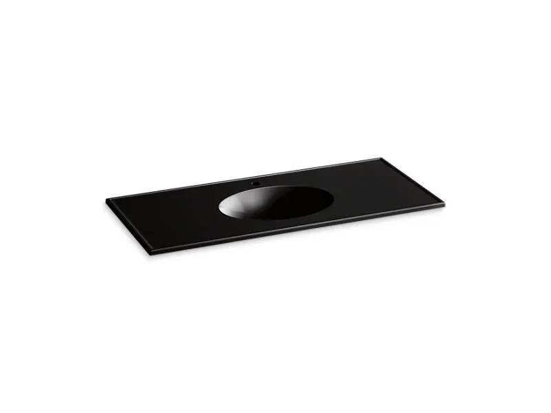 KOHLER K-2891-1 Ceramic/Impressions 49" oval vanity-top bathroom sink with single faucet hole