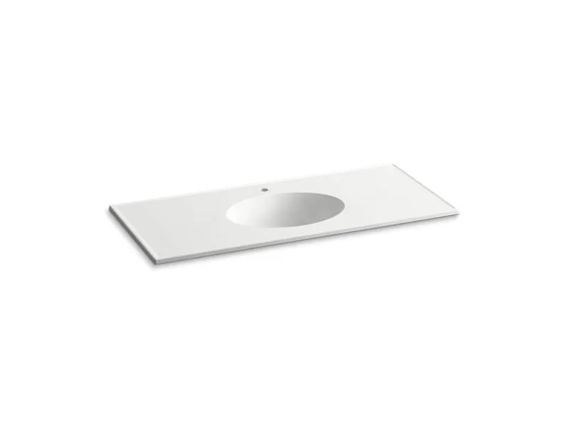 KOHLER K-2891-1 Ceramic/Impressions 49" oval vanity-top bathroom sink with single faucet hole