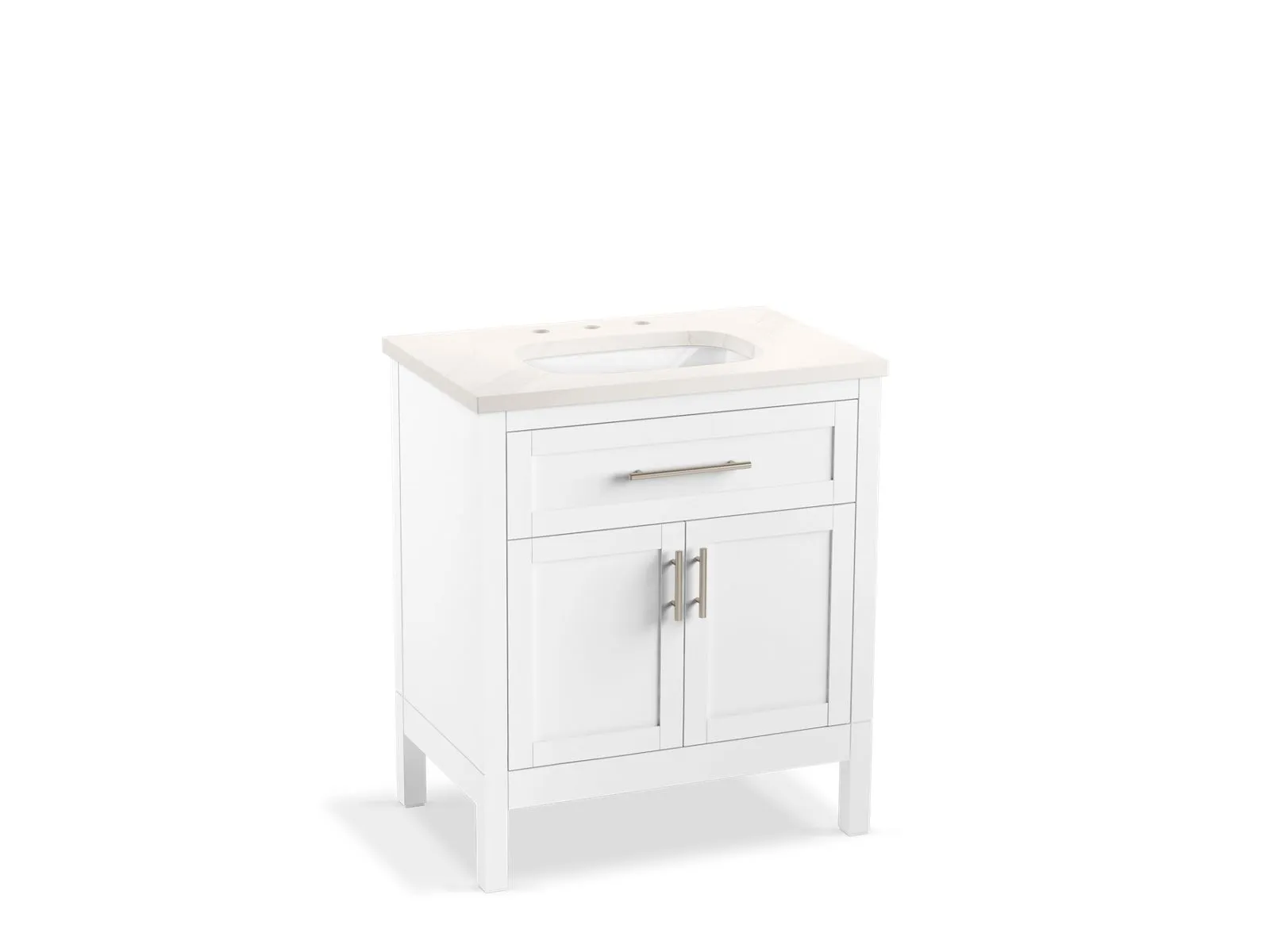 KOHLER K-39604-ASB Hadron 30" bathroom vanity cabinet with sink and quartz top