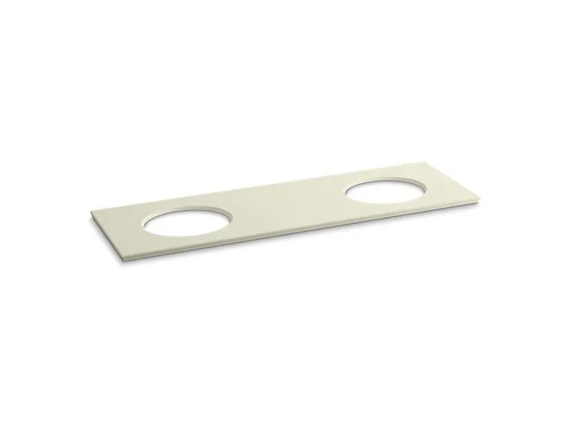 KOHLER K-5434 Solid/Expressions 73" vanity top with double Verticyl(R) oval cutout
