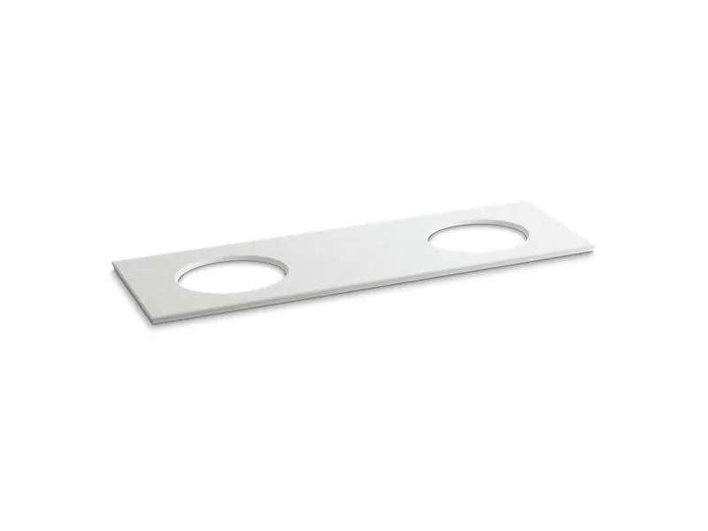 KOHLER K-5434 Solid/Expressions 73" vanity top with double Verticyl(R) oval cutout