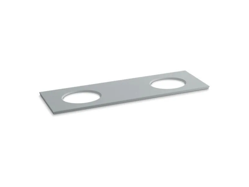KOHLER K-5434 Solid/Expressions 73" vanity top with double Verticyl(R) oval cutout