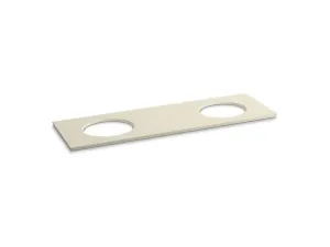 KOHLER K-5434 Solid/Expressions 73" vanity top with double Verticyl(R) oval cutout
