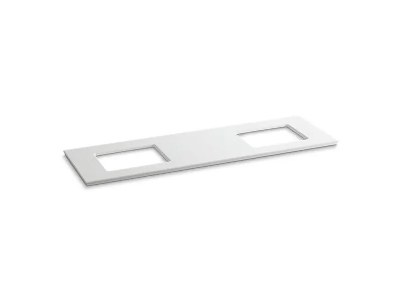KOHLER K-5462 Solid/Expressions 73" vanity top with double Verticyl(R) rectangular cutout