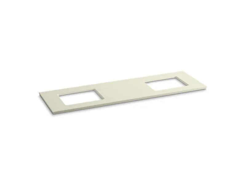 KOHLER K-5462 Solid/Expressions 73" vanity top with double Verticyl(R) rectangular cutout