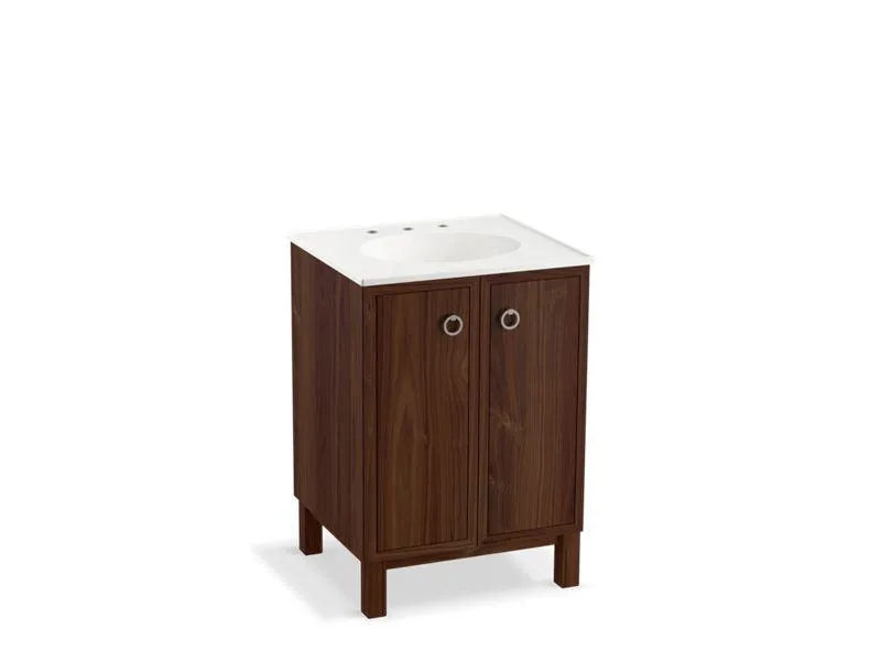 KOHLER K-99500-LG-1WA Jacquard 24" bathroom vanity cabinet with furniture legs and 2 doors
