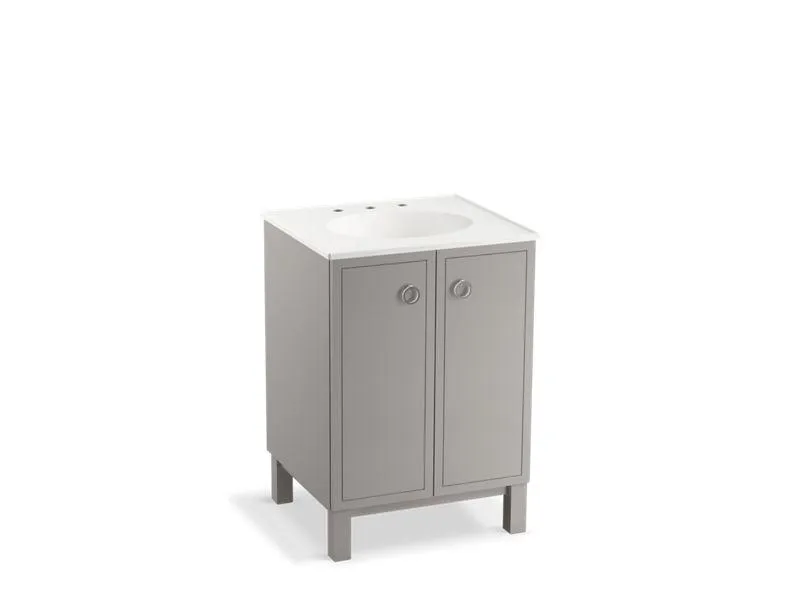 KOHLER K-99500-LG-1WA Jacquard 24" bathroom vanity cabinet with furniture legs and 2 doors