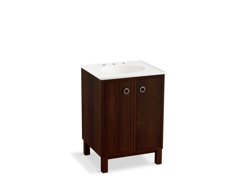 KOHLER K-99500-LG-1WA Jacquard 24" bathroom vanity cabinet with furniture legs and 2 doors