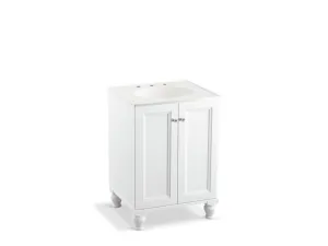 KOHLER K-99513-LG-1WA Damask 24" bathroom vanity cabinet with furniture legs and 2 doors
