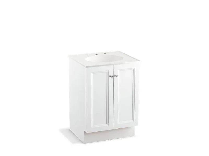 KOHLER K-99513-TK-1WA Damask 24" bathroom vanity cabinet with toe kick and 2 doors