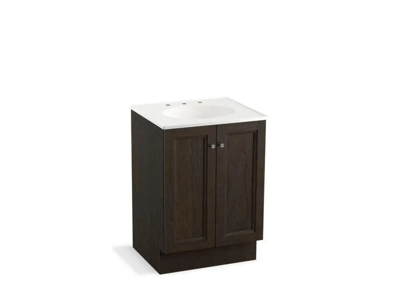 KOHLER K-99513-TK-1WA Damask 24" bathroom vanity cabinet with toe kick and 2 doors