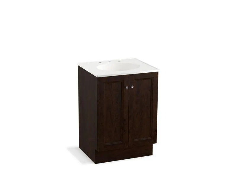 KOHLER K-99513-TK-1WA Damask 24" bathroom vanity cabinet with toe kick and 2 doors