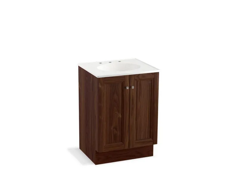 KOHLER K-99513-TK-1WA Damask 24" bathroom vanity cabinet with toe kick and 2 doors