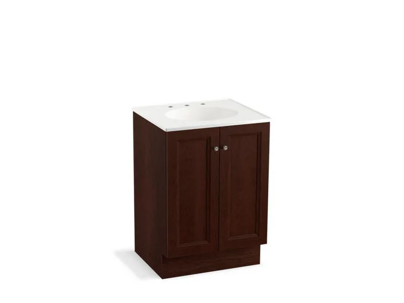 KOHLER K-99513-TK-1WA Damask 24" bathroom vanity cabinet with toe kick and 2 doors