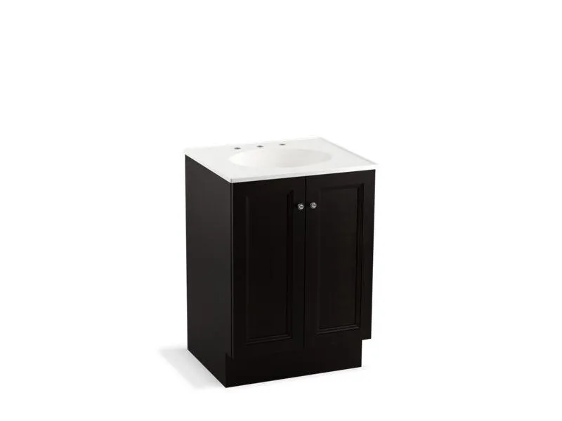 KOHLER K-99513-TK-1WA Damask 24" bathroom vanity cabinet with toe kick and 2 doors
