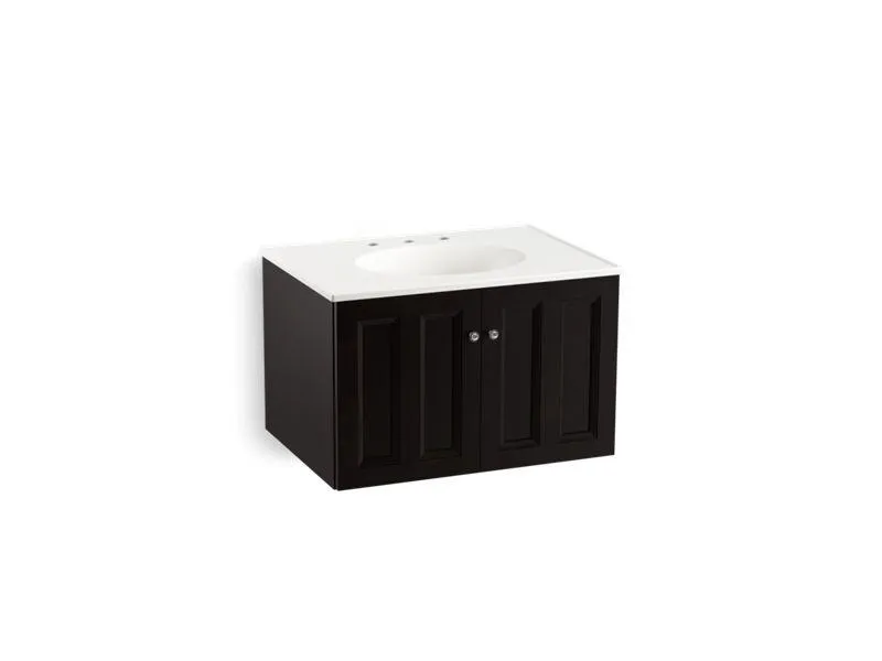 KOHLER K-99515-1WA Damask 30" wall-hung bathroom vanity cabinet with 2 doors