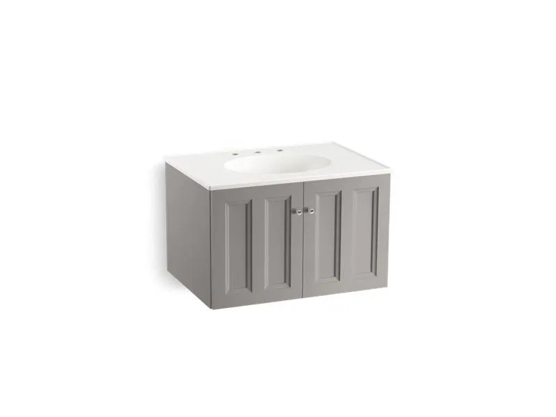 KOHLER K-99515-1WA Damask 30" wall-hung bathroom vanity cabinet with 2 doors
