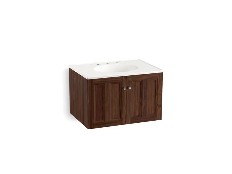 KOHLER K-99515-1WA Damask 30" wall-hung bathroom vanity cabinet with 2 doors