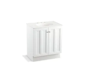 KOHLER K-99515-TK-1WA Damask 30" bathroom vanity cabinet with toe kick and 2 doors