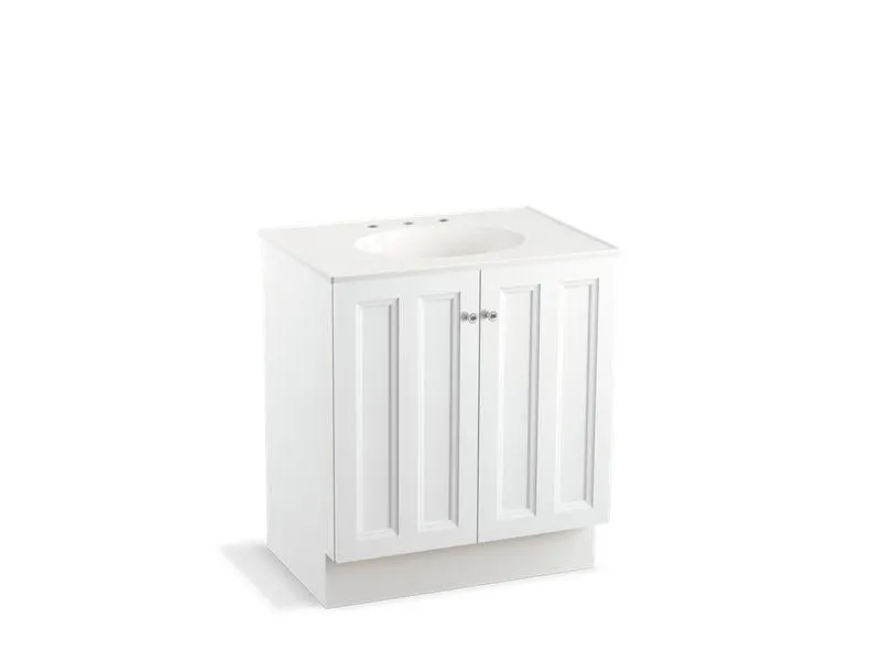 KOHLER K-99515-TK-1WA Damask 30" bathroom vanity cabinet with toe kick and 2 doors