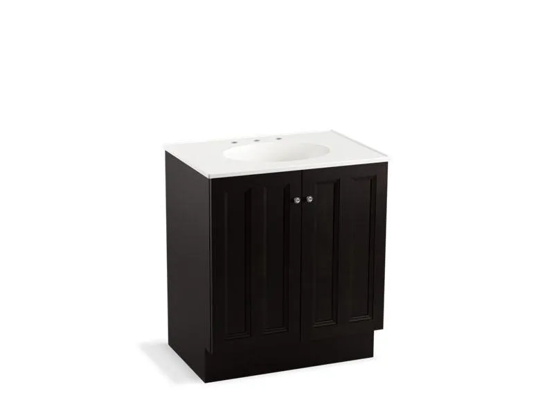 KOHLER K-99515-TK-1WA Damask 30" bathroom vanity cabinet with toe kick and 2 doors