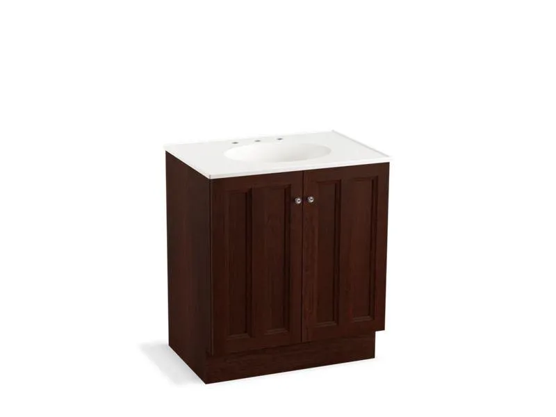 KOHLER K-99515-TK-1WA Damask 30" bathroom vanity cabinet with toe kick and 2 doors