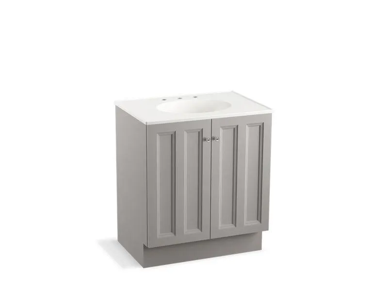 KOHLER K-99515-TK-1WA Damask 30" bathroom vanity cabinet with toe kick and 2 doors