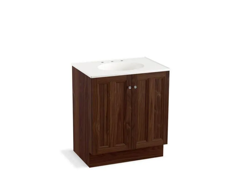 KOHLER K-99515-TK-1WA Damask 30" bathroom vanity cabinet with toe kick and 2 doors