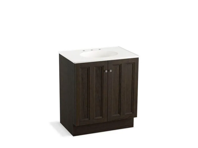 KOHLER K-99515-TK-1WA Damask 30" bathroom vanity cabinet with toe kick and 2 doors