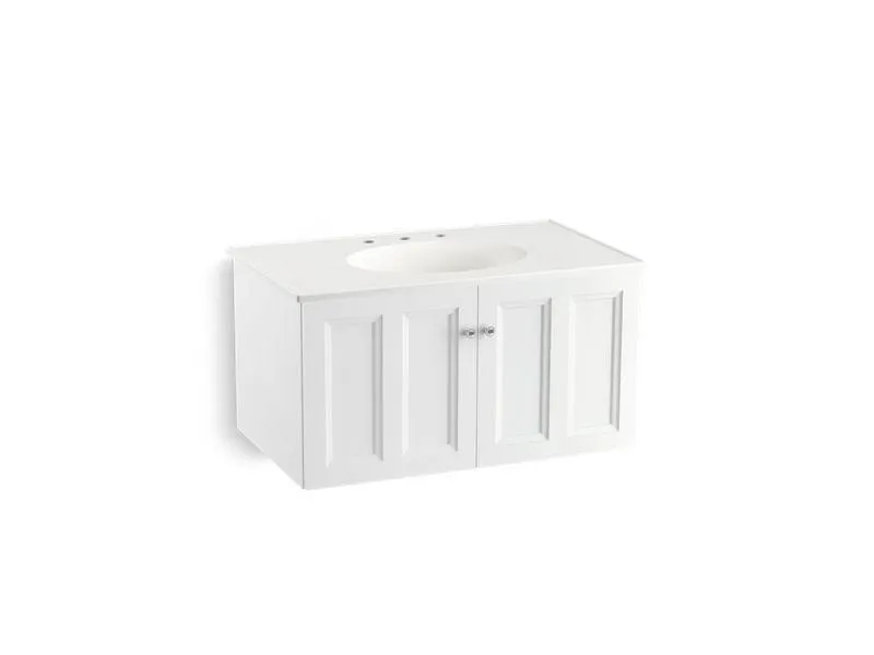 KOHLER K-99518-1WA Damask 36" wall-hung bathroom vanity cabinet with 2 doors
