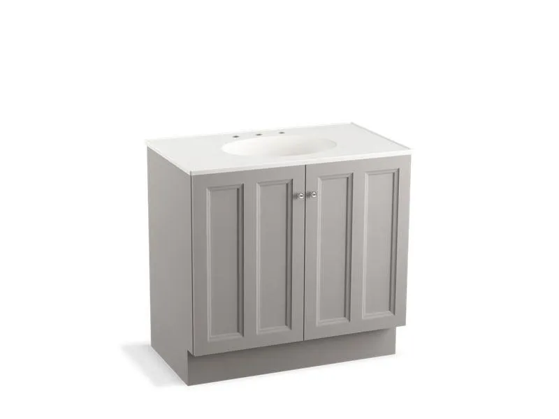 KOHLER K-99518-TK-1WA Damask 36" bathroom vanity cabinet with toe kick and 2 doors