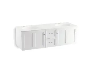 KOHLER K-99524-1WA Damask 60" wall-hung bathroom vanity cabinet with 2 doors and 2 drawers