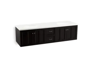 KOHLER K-99525-1WA Damask 72" wall-hung bathroom vanity cabinet with 4 doors and 2 drawers