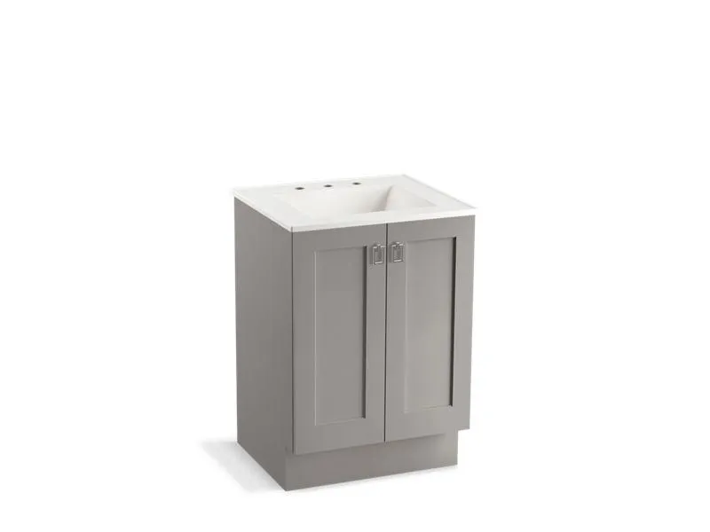 KOHLER K-99526-TK-1WA Poplin 24" bathroom vanity cabinet with toe kick and 2 doors