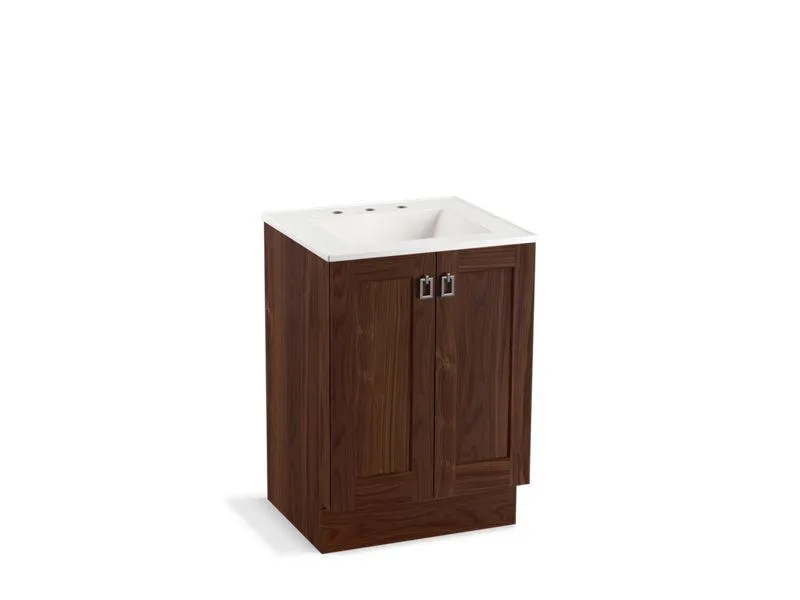 KOHLER K-99526-TK-1WA Poplin 24" bathroom vanity cabinet with toe kick and 2 doors