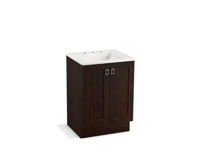 KOHLER K-99526-TK-1WA Poplin 24" bathroom vanity cabinet with toe kick and 2 doors