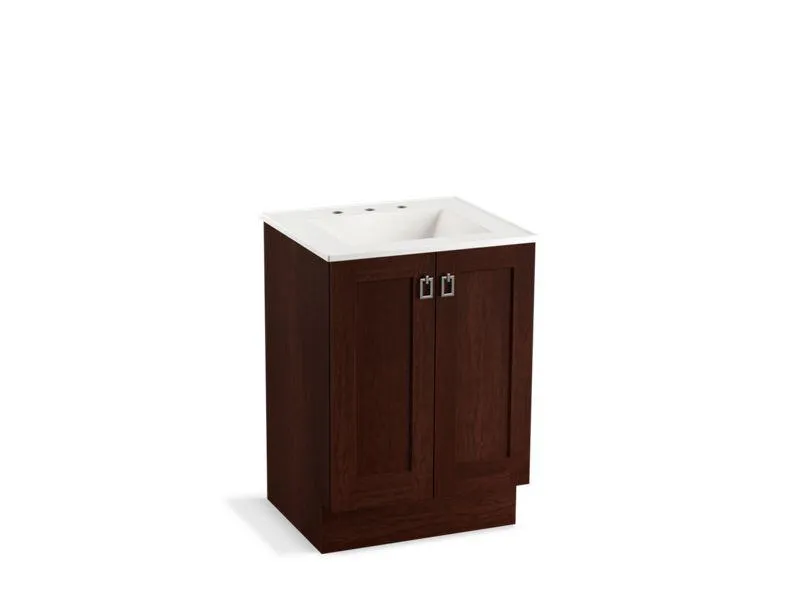 KOHLER K-99526-TK-1WA Poplin 24" bathroom vanity cabinet with toe kick and 2 doors