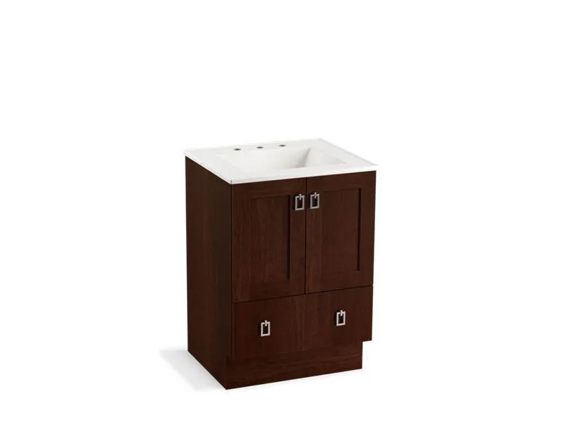 KOHLER K-99527-TK-1WA Poplin 24" bathroom vanity cabinet with toe kick, 2 doors and 1 drawer