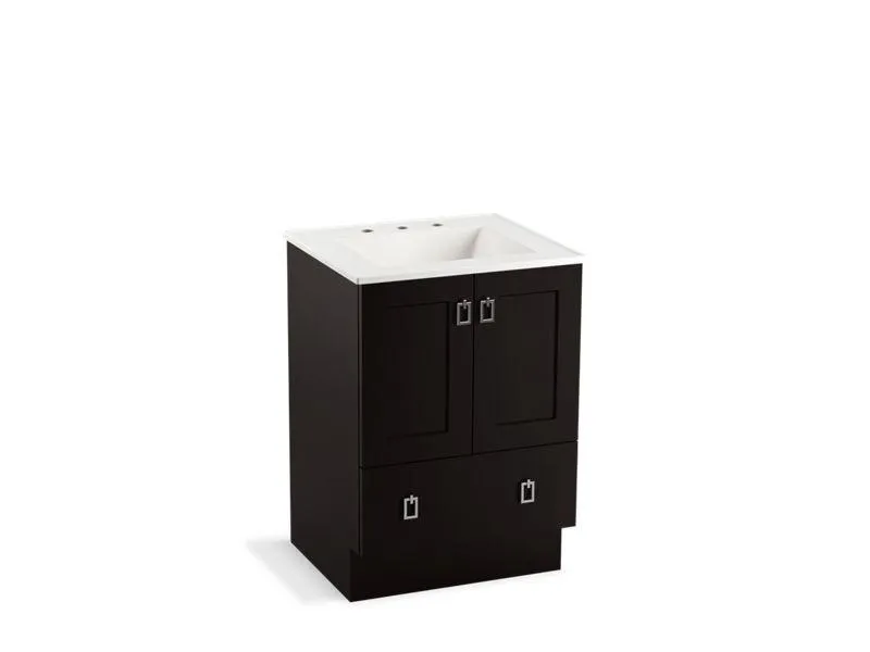 KOHLER K-99527-TK-1WA Poplin 24" bathroom vanity cabinet with toe kick, 2 doors and 1 drawer