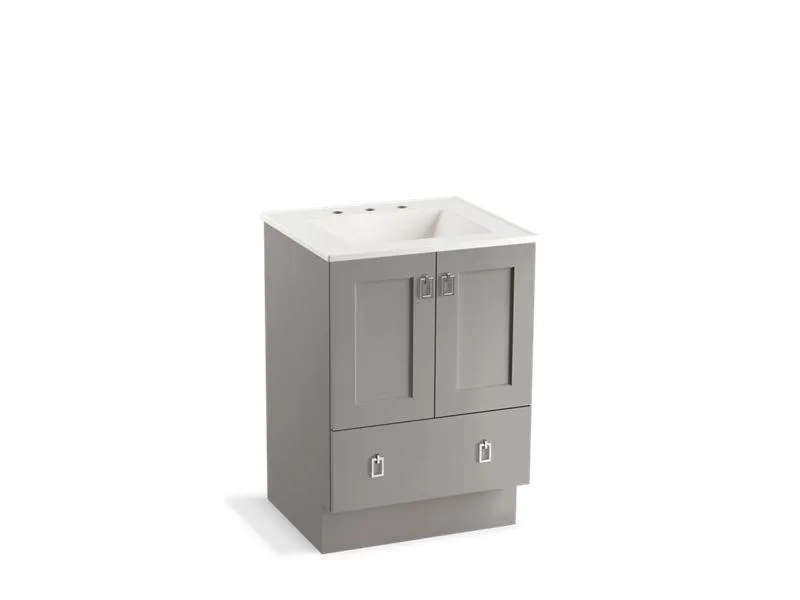 KOHLER K-99527-TK-1WA Poplin 24" bathroom vanity cabinet with toe kick, 2 doors and 1 drawer