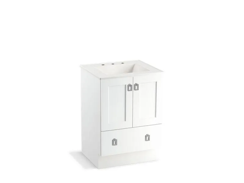 KOHLER K-99527-TK-1WA Poplin 24" bathroom vanity cabinet with toe kick, 2 doors and 1 drawer