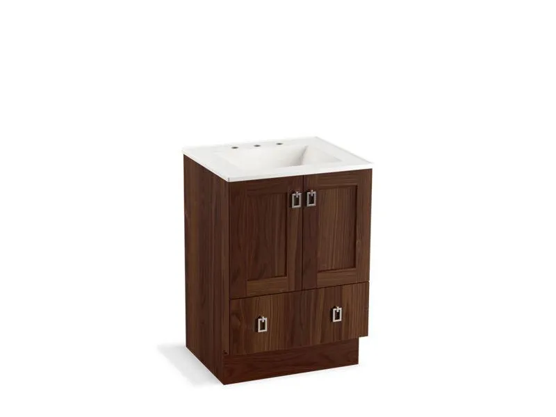 KOHLER K-99527-TK-1WA Poplin 24" bathroom vanity cabinet with toe kick, 2 doors and 1 drawer